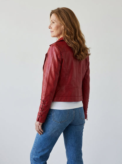Chaqueta de Polipiel con Cremalleras Decorativas