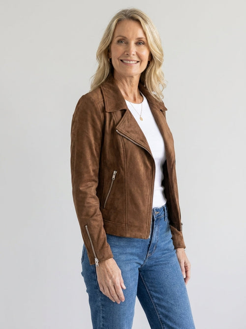 Chaqueta Corta Multicremallera con Cuello de Solapa