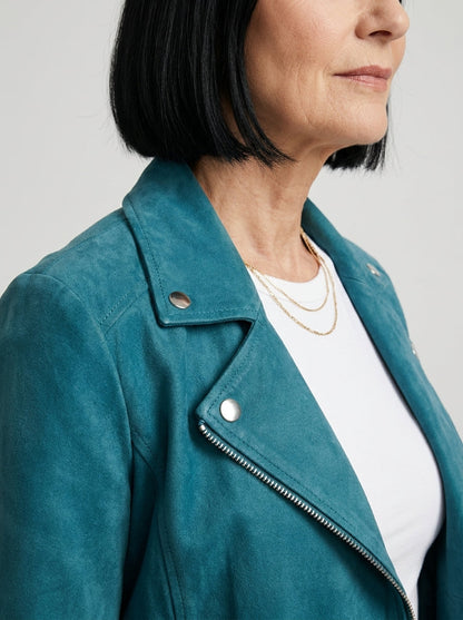 Chaqueta de Ante Sintético con Botones