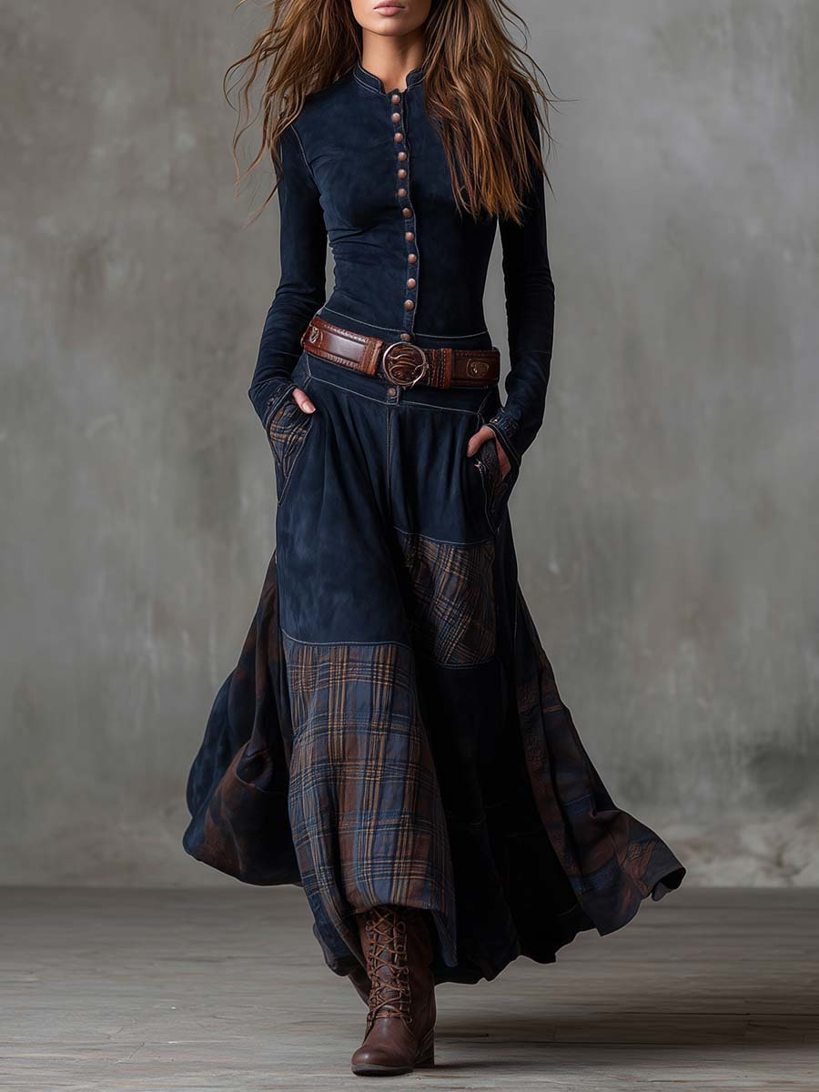 Irene | Vestido de Ante con Cinturón
