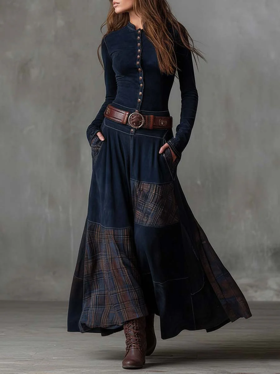 Irene | Vestido de Ante con Cinturón