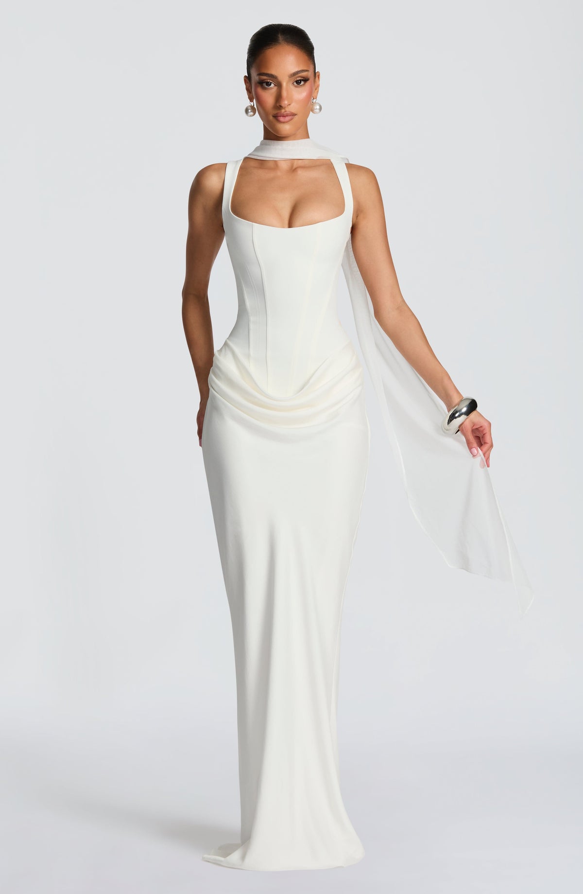 Adelina | Vestido maxi con escote cuadrado