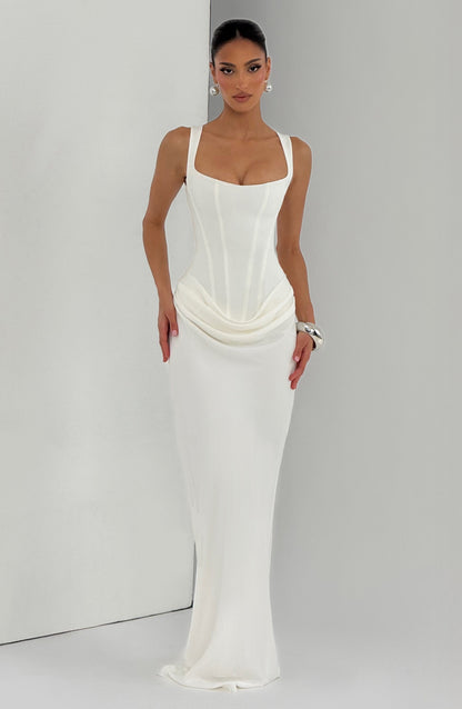 Adelina | Vestido maxi con escote cuadrado
