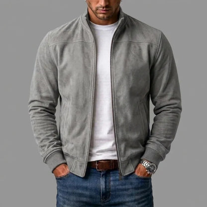 Chaqueta Bomber con Cuello Estructurado
