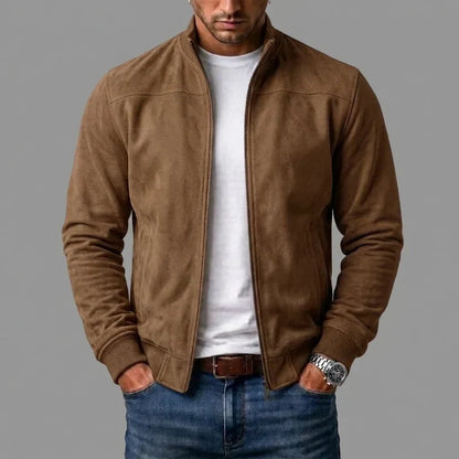 Chaqueta Bomber con Cuello Estructurado