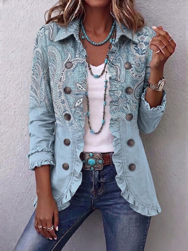 Chaqueta Paisley Vintage con Volantes