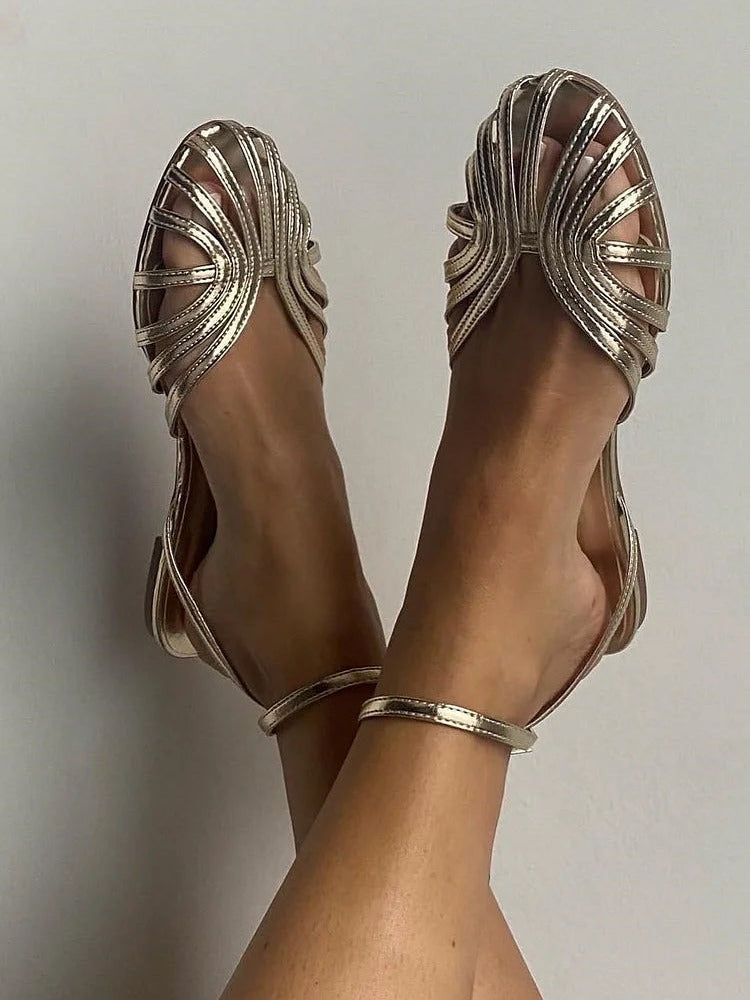 Vittoria | Sandalias Joya Doradas