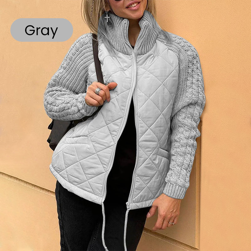 Chaqueta Acolchada con Mangas de Punto