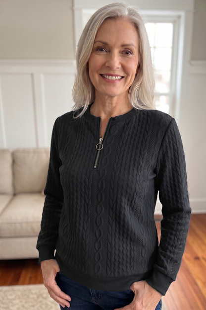 Camisa Texturizada con Cremallera