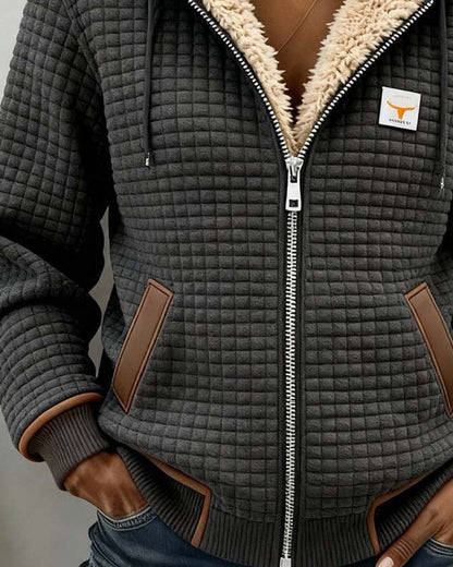 Chaqueta Acolchada con Capucha y Forro de Borreguito