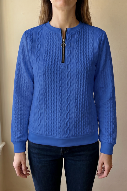 Camisa Texturizada con Cremallera