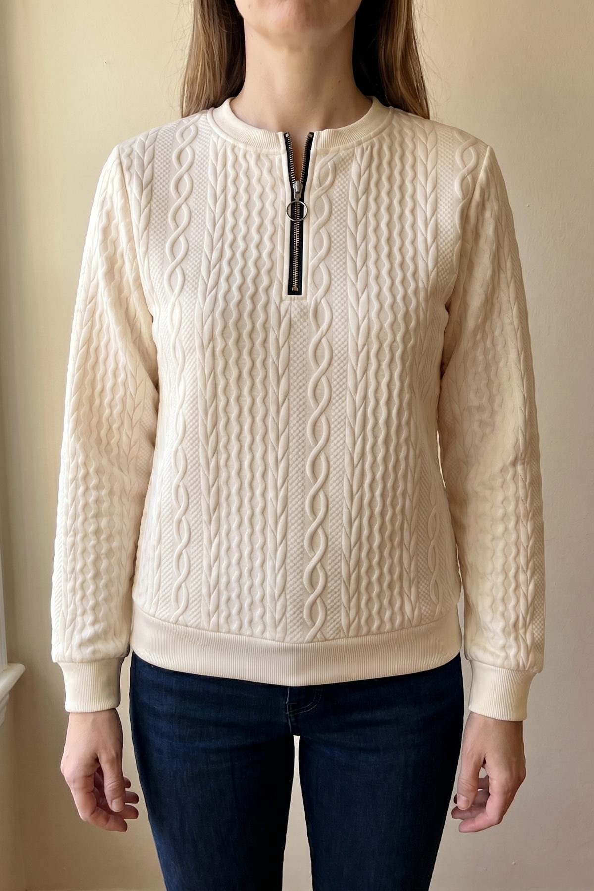 Camisa Texturizada con Cremallera