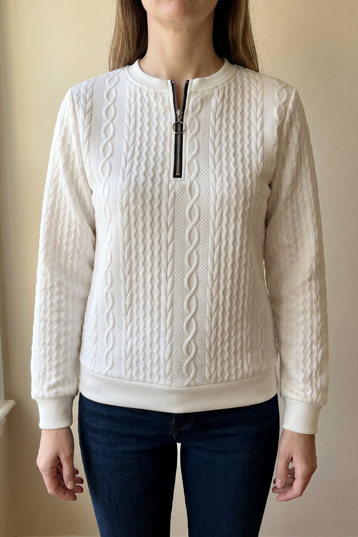 Camisa Texturizada con Cremallera